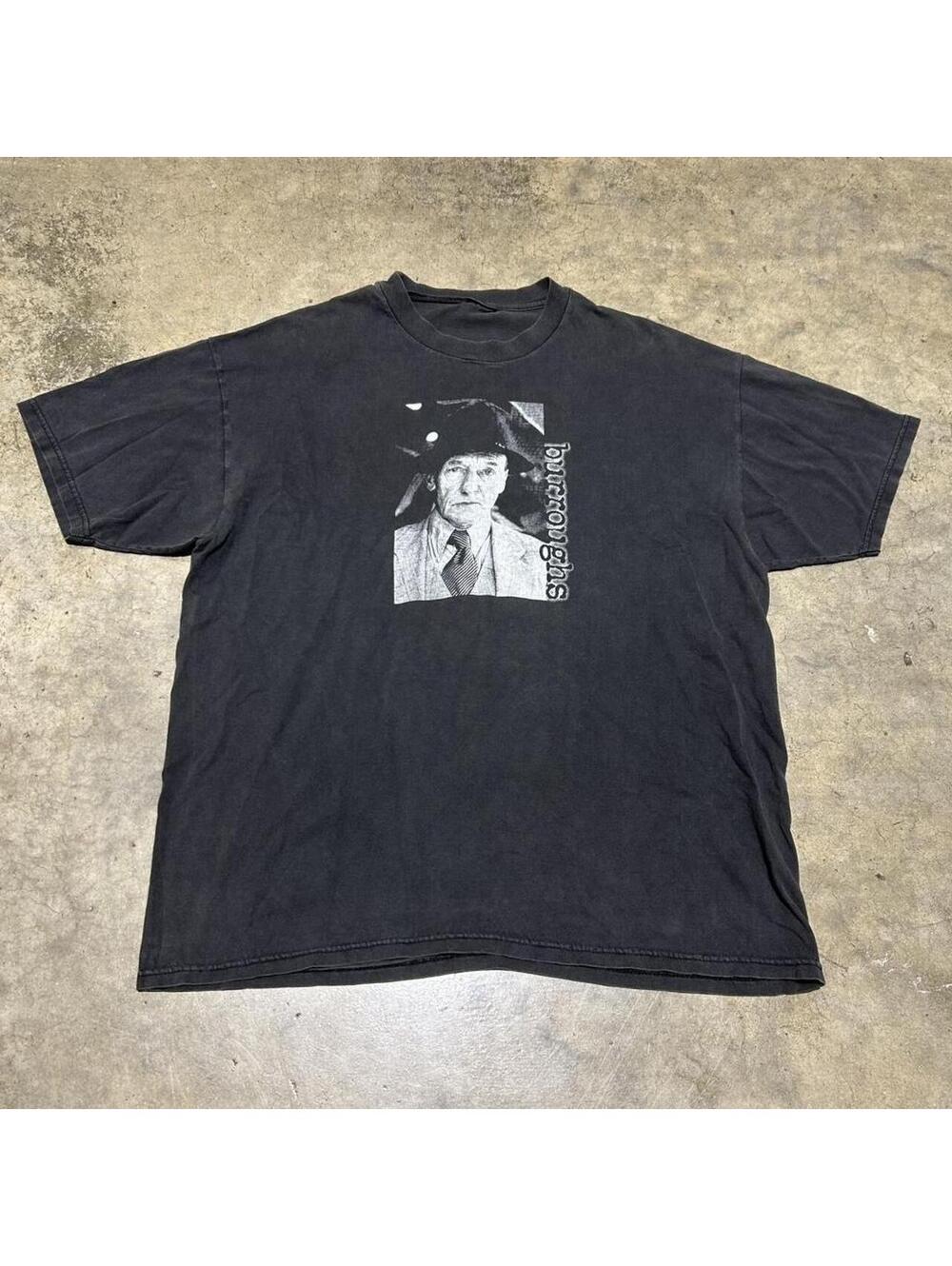 RARE Vtg faded William S. Burroughs author and journalist portrait shirt